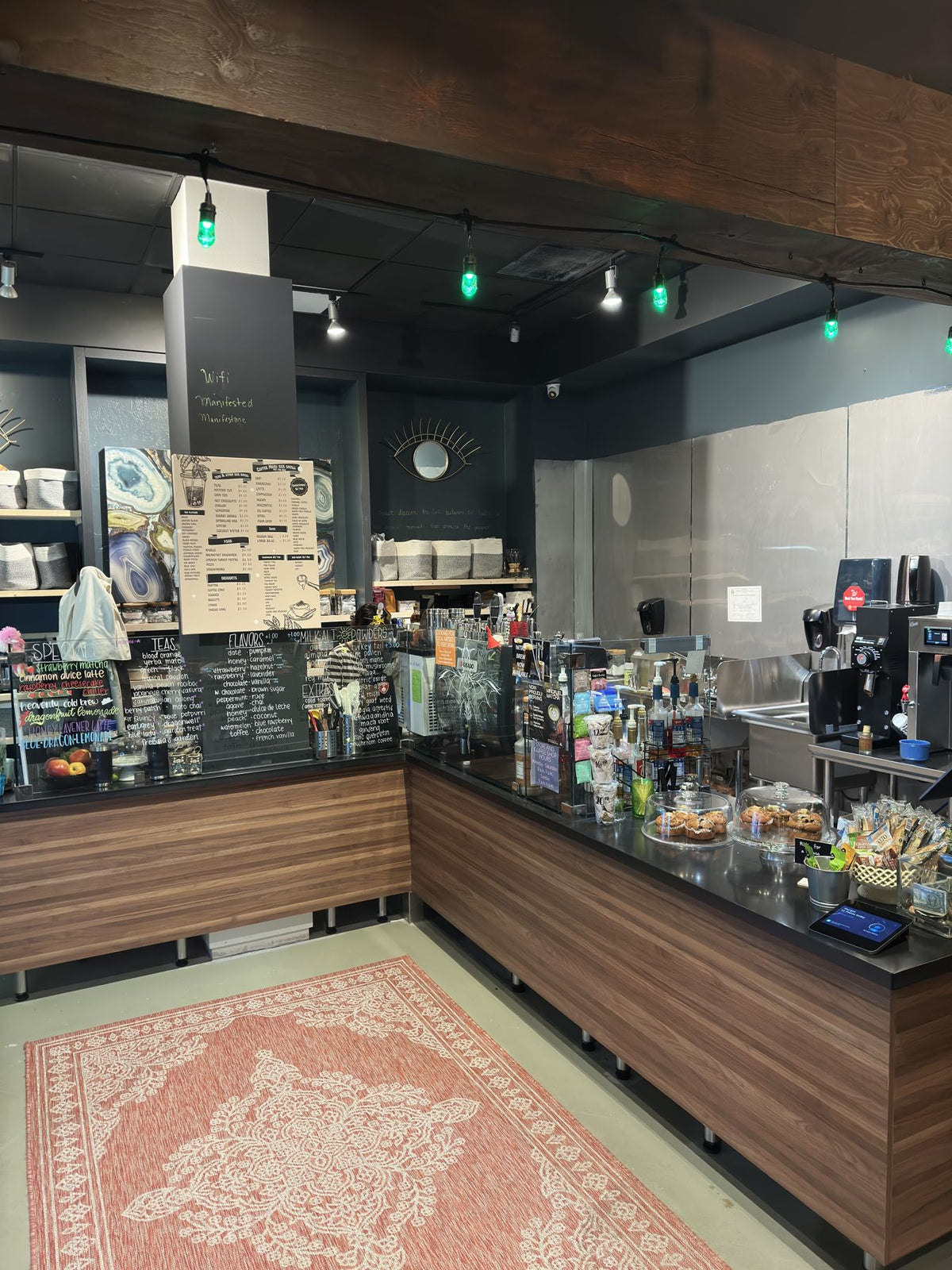 The coffee bar at The Secret Cafe