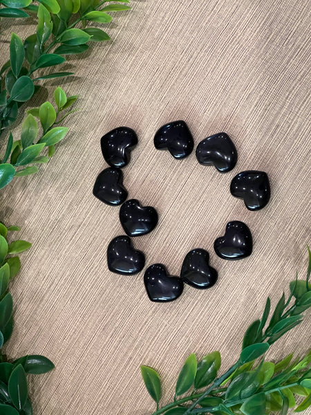 Hearts Black Chalcedony