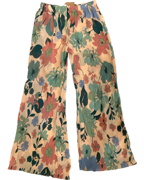 Pants- Tan Floral