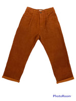 Pants - Rust corduroy pleated