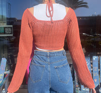 Rust crochet long sleeve
