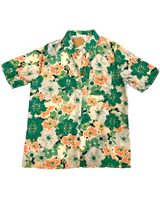 Shirt- Green floral button up