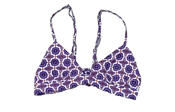 Purple pattern Bralette 1/3 set