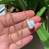 Natural Stone Crystal Small Rock Pendant necklace for Healing