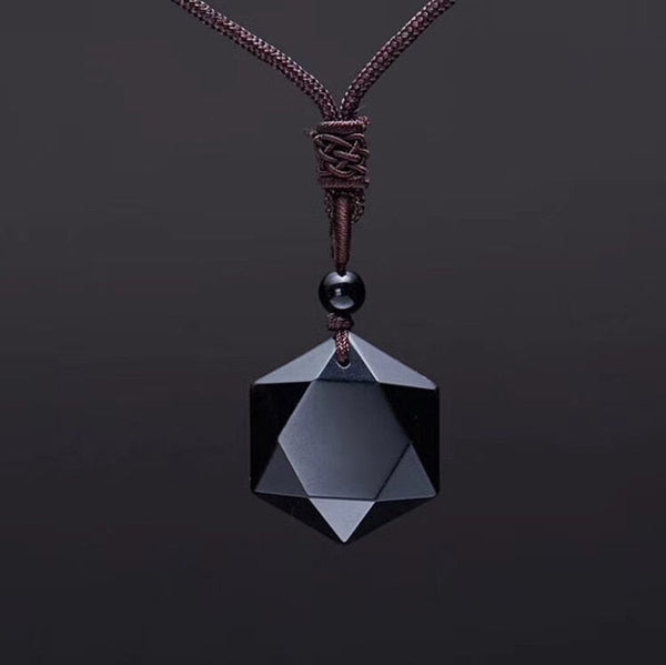 Black Obsidian Healing Pendant Necklace