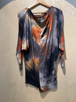 Black and orange off the shoulder top