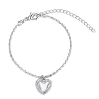 Minimal Heart Link Bracelet