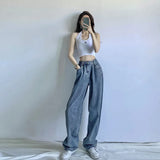 Fashion Jeans Woman Wide Pants Cowboy Pants for Women Clothing Jeans Y2k Clothing 2023 High Waisted Jeans For Woman 90s Clothes