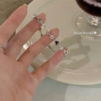 Minimal Heart Link Bracelet