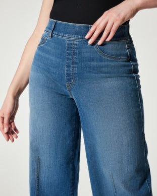 SPANX® Seamed Front Wide Leg Jeans in Vintage Indigo